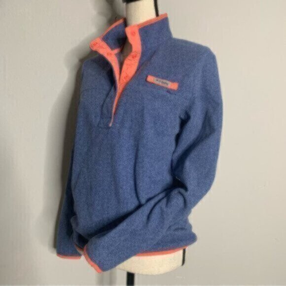 Columbia Blue & Pink Pullover Performance Fleece Jacket - Picture 3 of 12